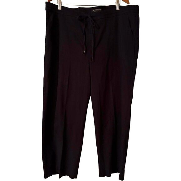 Liverpool Los Angeles Pants - Liverpool Los Angeles Drawstring Wide Leg Pants Women's Size 18 Black